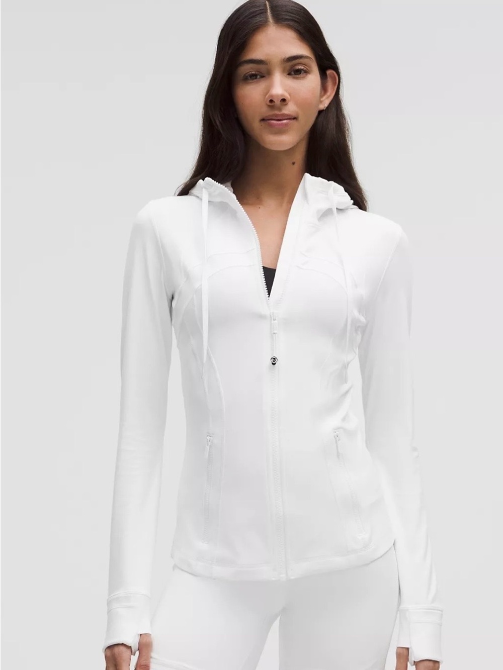lululemon- LIKE NEW Women's White Hooded Full-Zip Jacket